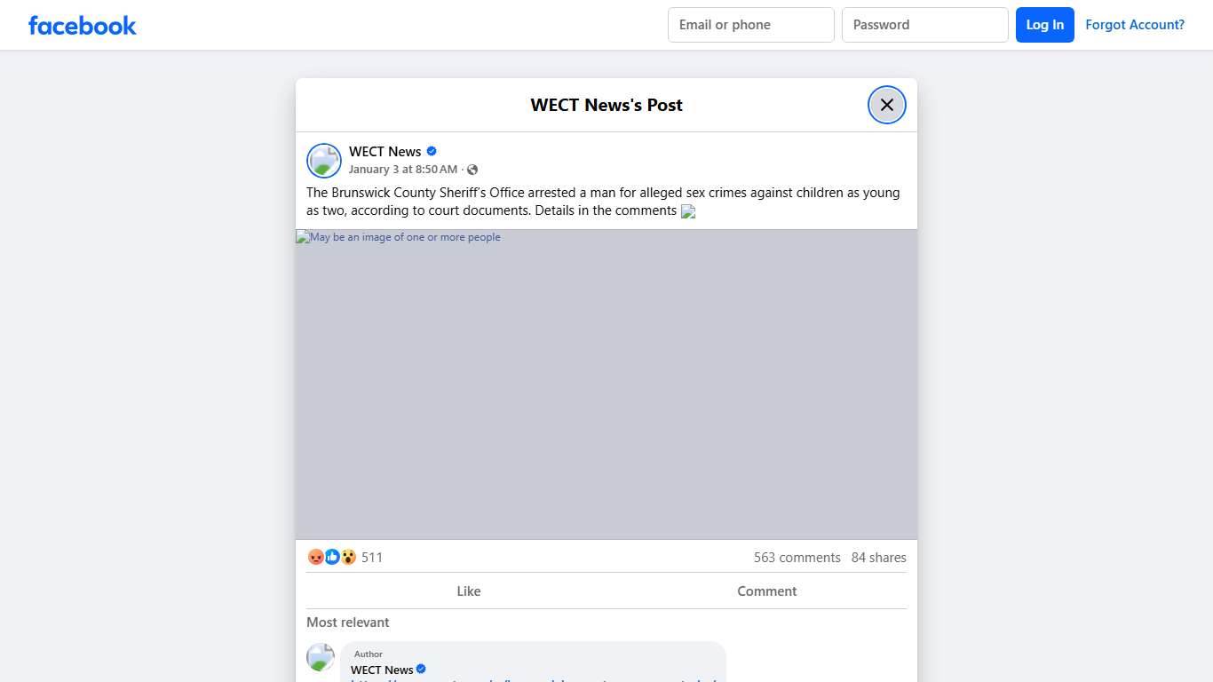 WECT News - The Brunswick County Sheriff’s Office arrested... | Facebook